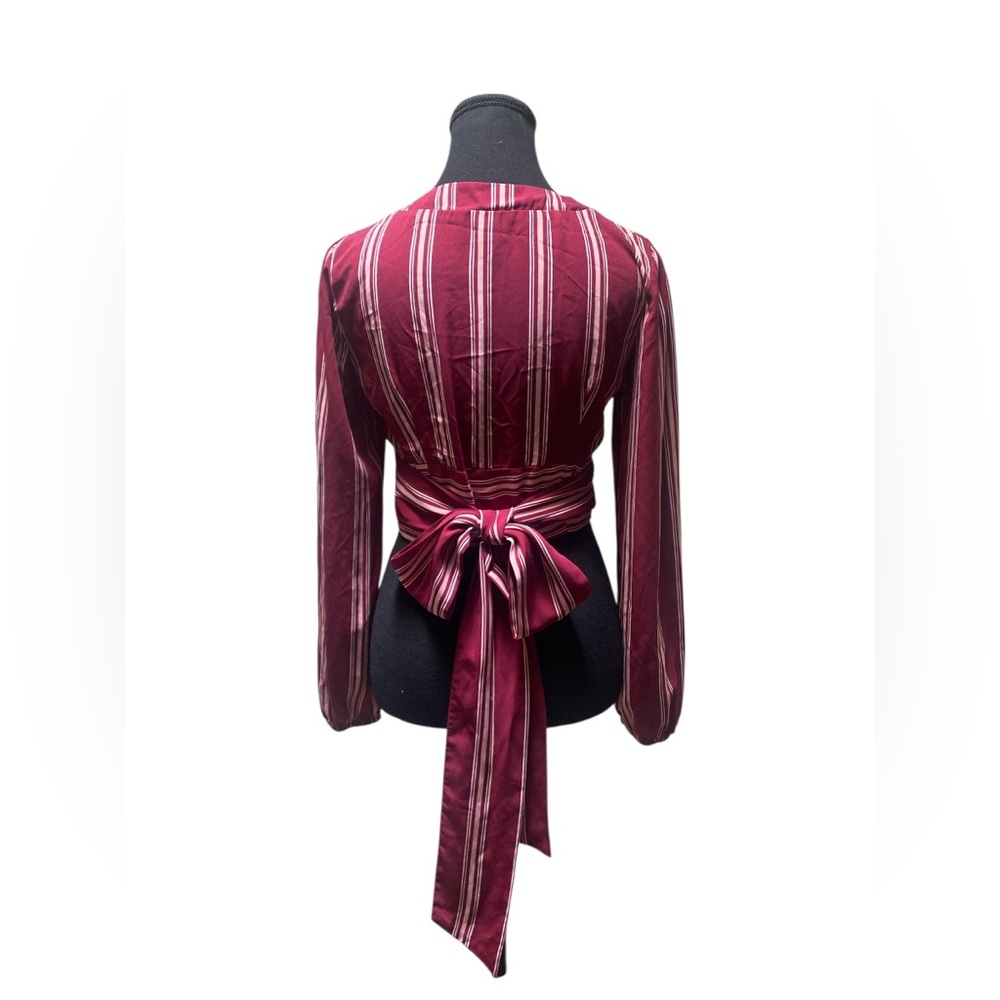 Forever 21 Burgundy Striped Top M GUC